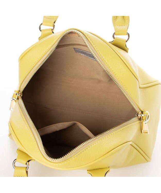 UNBILLION 【テレビ ドラマ着用アイテム】カシュカシュ cachecache / シボフェイクレザー2wayボストンバッグ イエロー