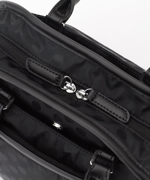 Y'SACCS Polka Dots　パイピングポケット2WAYミニトート ブラック