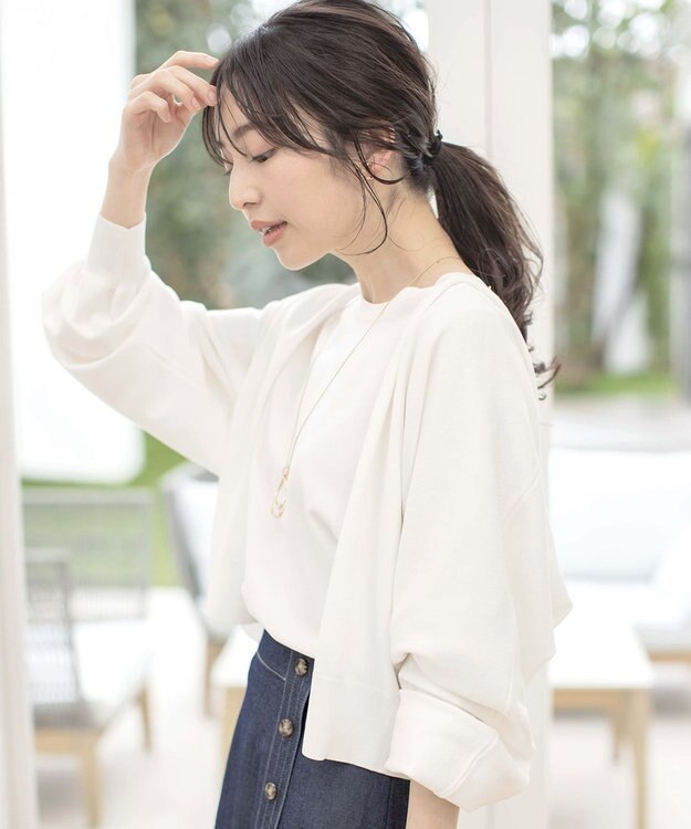 ANY SIS 【接触冷感・UVケア】ニットフーディー カーディガン オフ