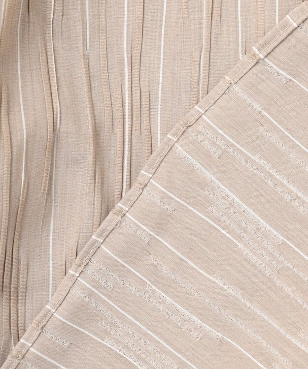 JOSEPH HOMME リンクルストライプ　半袖シャツ ベージュ系1