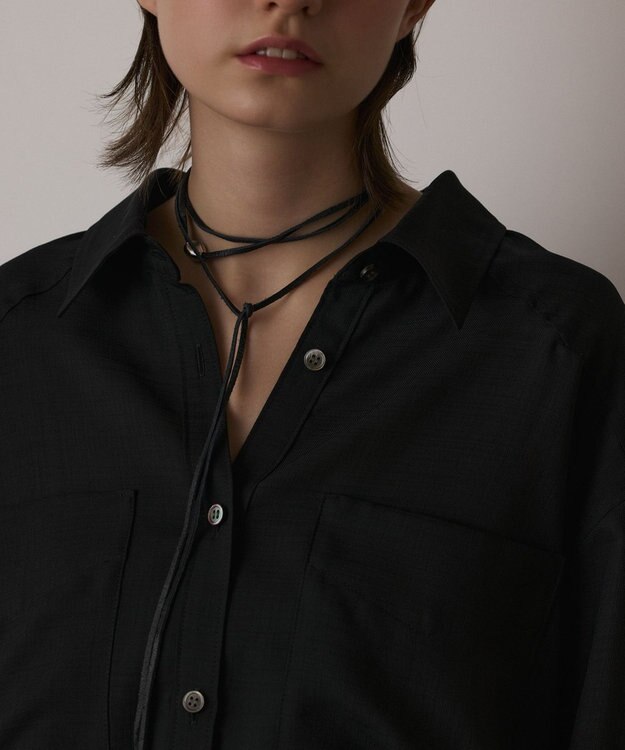 GRACE CONTINENTAL シアー2wayウエスタンシャツ ブラック