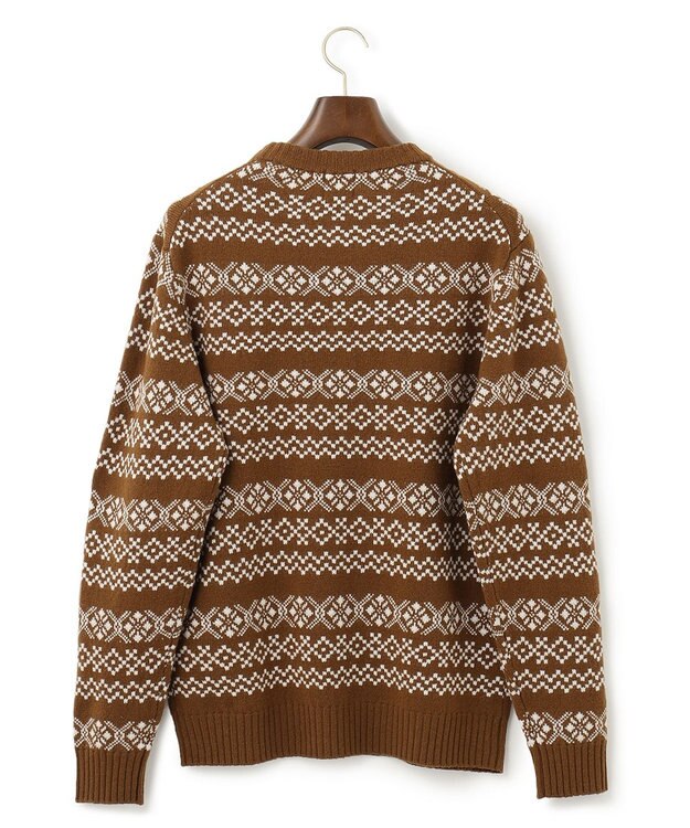 J.PRESS MEN 【WEB限定】フェアアイルクルーネックニット ベージュ系