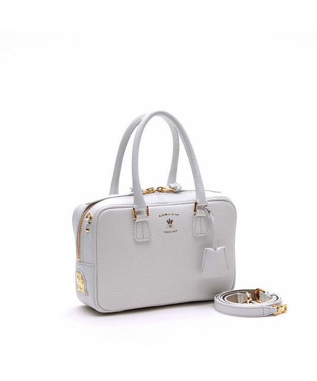 A.D.M.J. 【牛革】ボストン23cm ホワイト