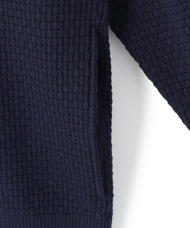 J.PRESS MEN 【High twist links】フルジップカーディガン ネイビー系