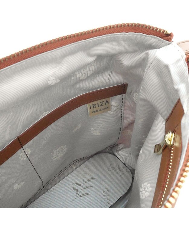 IBIZA コモド　オペラナイロン/牛革　ショルダーバッグ 普通茶