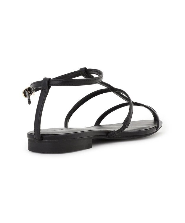 23区 【先行予約】ポインテッド Tストラップ サンダル ブラック系