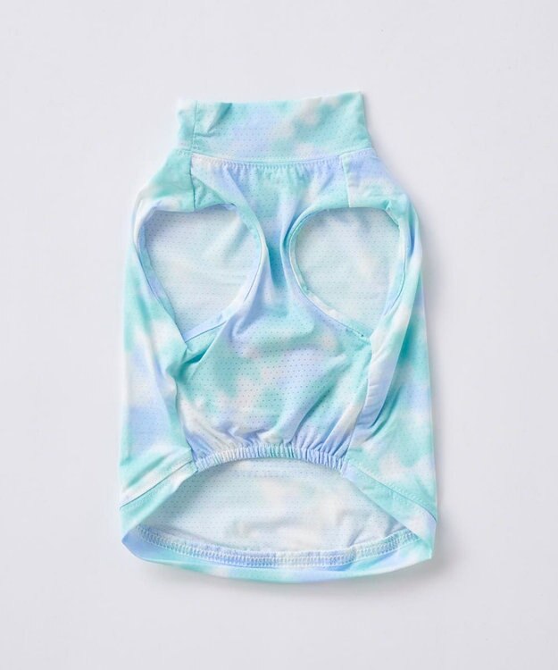 OP／FILA 【Ocean Pacific】タイダイ柄ドッグウェア ペットウェア ブルー×グリーン