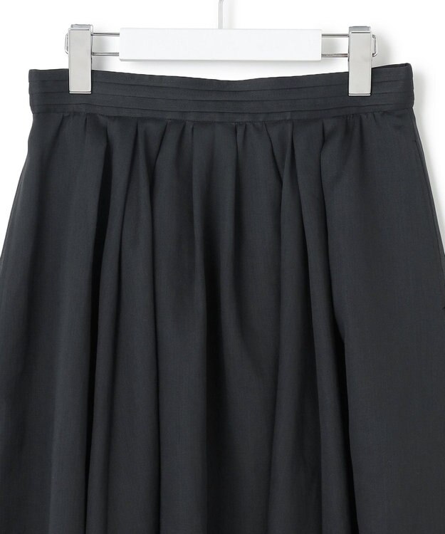 23区 S 【洗える】シアービエラ ギャザー スカート ブラック系