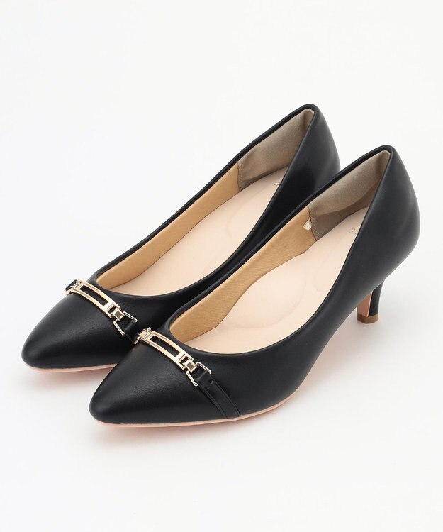 ANY SIS 【22.5~24.5cm】ビット付レディライク パンプス ブラック