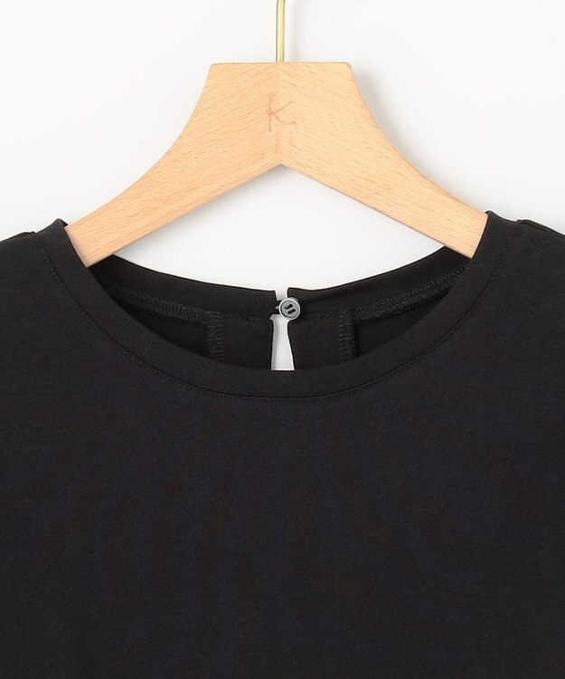 組曲 S シャーリングシフォン袖 トップス ブラック系