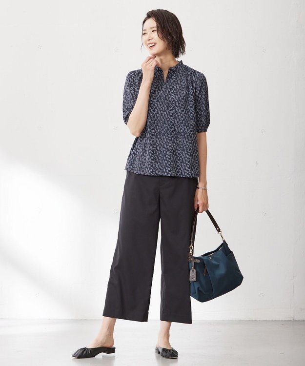 J.PRESS LADIES チェーンプリント スリットネック カットソー ネイビー系5