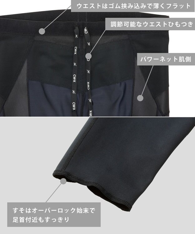 CW-X 【WOMEN】 スポーツタイツ ジェネレーターモデル 下半身フルサポート 吸汗速乾 HZY669 /ワコール ブラック