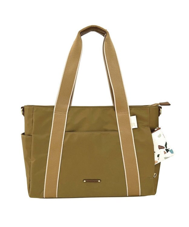 ROOTOTE 1478【撥水・A4サイズ収納】LT.アーキャトル.7ポケッツ-テープ-A 02：ベージュ