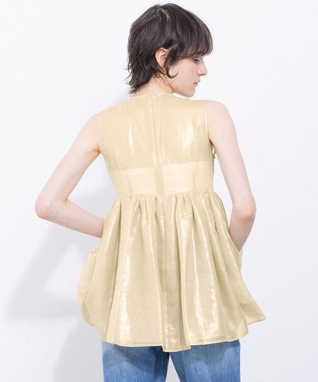 NAVE 【Nave・シアー素材】ラメボイル ブラウス アイボリー系