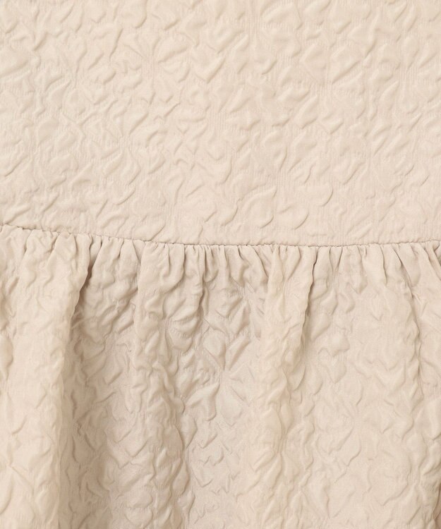 SHARE PARK LADIES 小花フクレジャガードキャミワンピース ライトグレー系