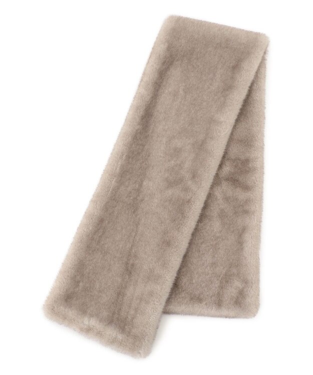 23区 フェイクファー ティペット ライトグレー系