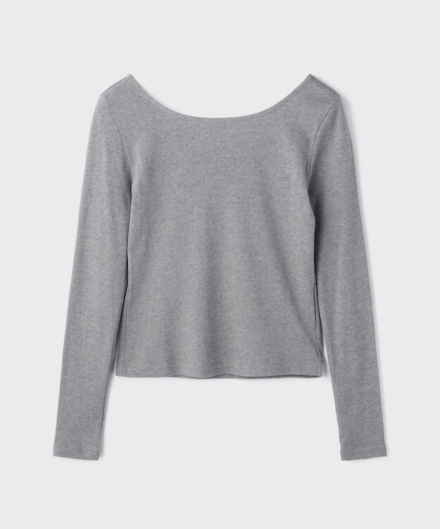 GRACE CONTINENTAL ウ－ルコットンテレコトップ グレー