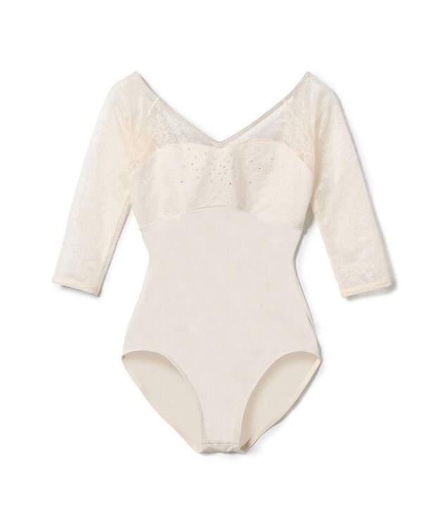 Chacott 6分袖レオタード ハニーベージュ