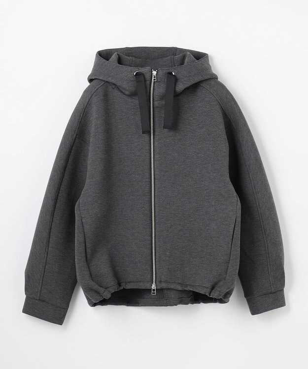 ANY L ダンボールＷジップパーカー チャコール