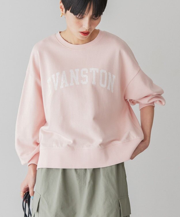 AMERICAN HOLIC ＥＶＡＮＳＴＯＮ　ミニ裏毛プルオーバー Light Pink