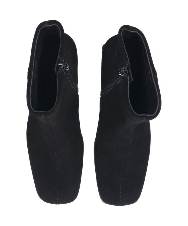 Bridget Birkin 【PARADIS COULEUR】スクエアトウショートブーツ ブラックスウェード