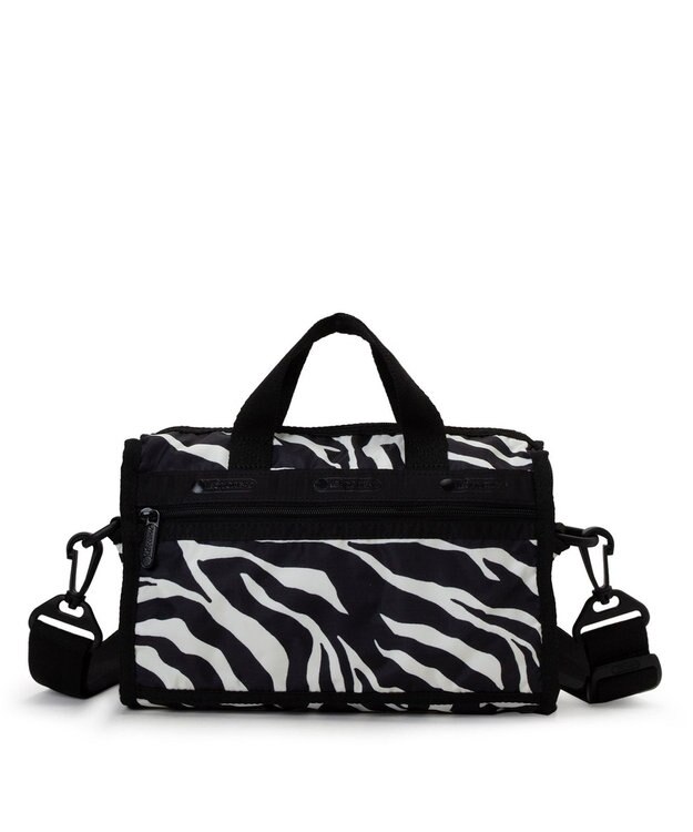 LeSportsac MINI DUFFEL CROSSBODY/クリームブラックゼブラ クリームブラックゼブラ