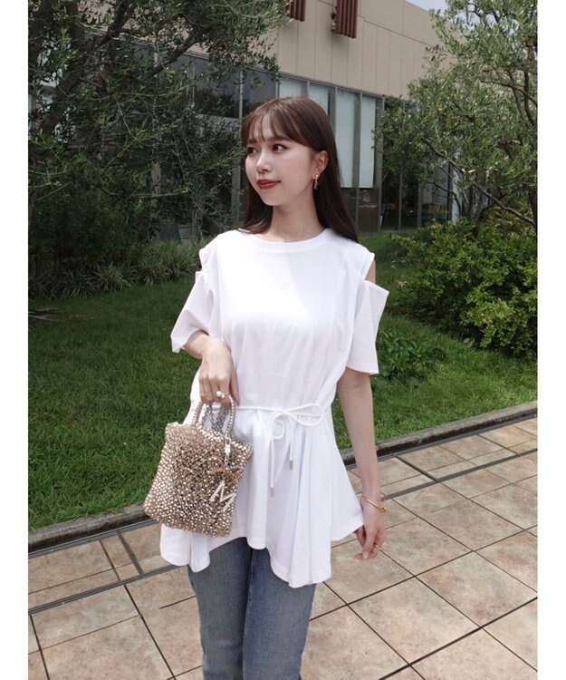 Green Parks ショルダーカットチュニック Off White