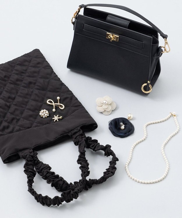 組曲 エアリーカメリアラペルピン ネイビー系