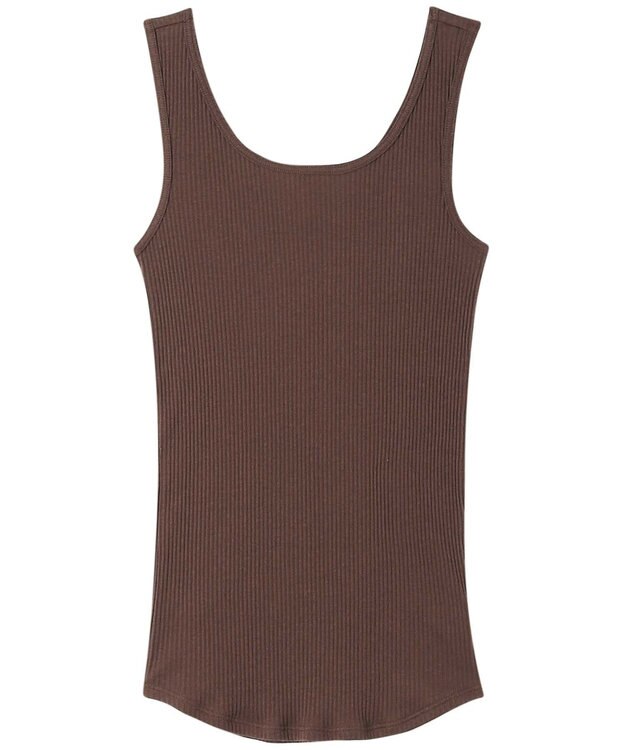 une nana cool 綿100% リブ編みコットン タンクトップ DR