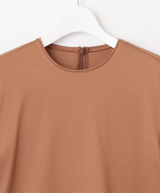 自由区 L 【洗える】ハイカウントパフスリーブ カットソー ブラウン系