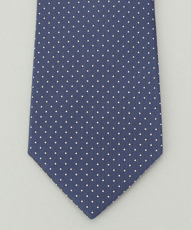 GOTAIRIKU 定番【日本製】シルク ネクタイ_ピンドット ブルー系8