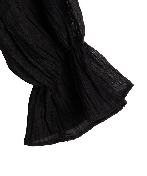 WEGO マルチWAY楊柳シアーシャーリングリボンブラウス ブラック