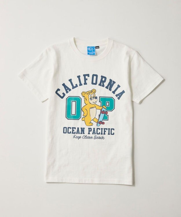 OP／FILA 【Ocean Pacific】カリフォルニアベアTシャツ ホワイト