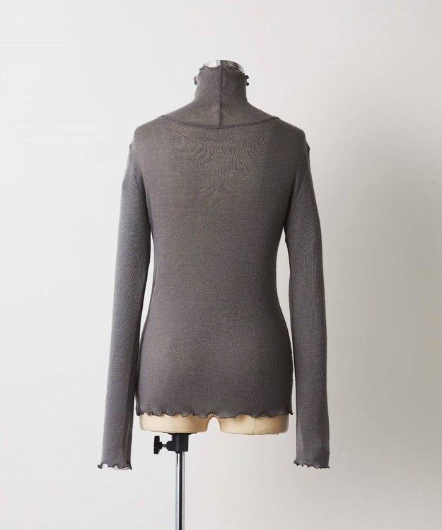 TOQUE 24AW新作〈高垣麗子さん着用〉針抜きスムスハイネックＴ グレー