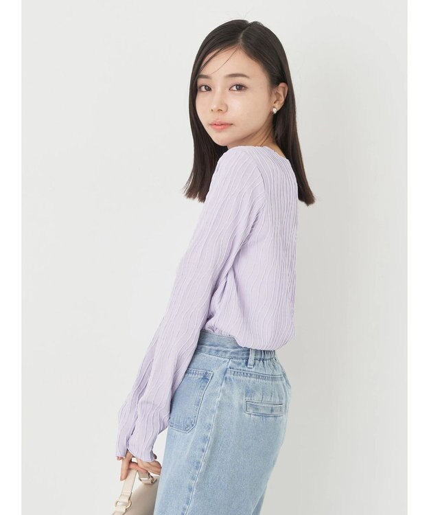 earth music&ecology うねうねプルオーバー Lavender