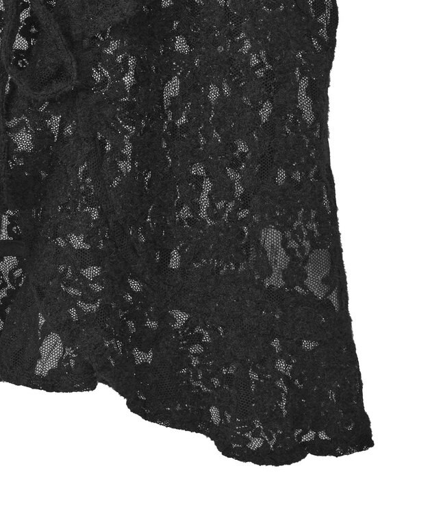 Green Parks レースフリルキャミビスチェ Black