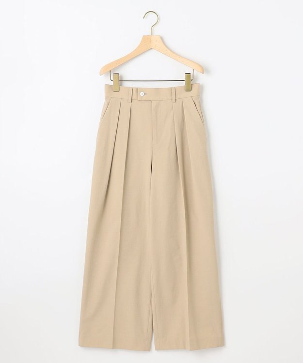 組曲 S スーパーライトストレッチ ワイドパンツ ベージュ系
