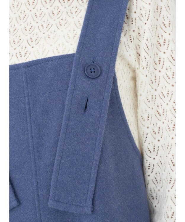 earth music&ecology 前後２ｗａｙ圧縮ニットジャンスカ Blue