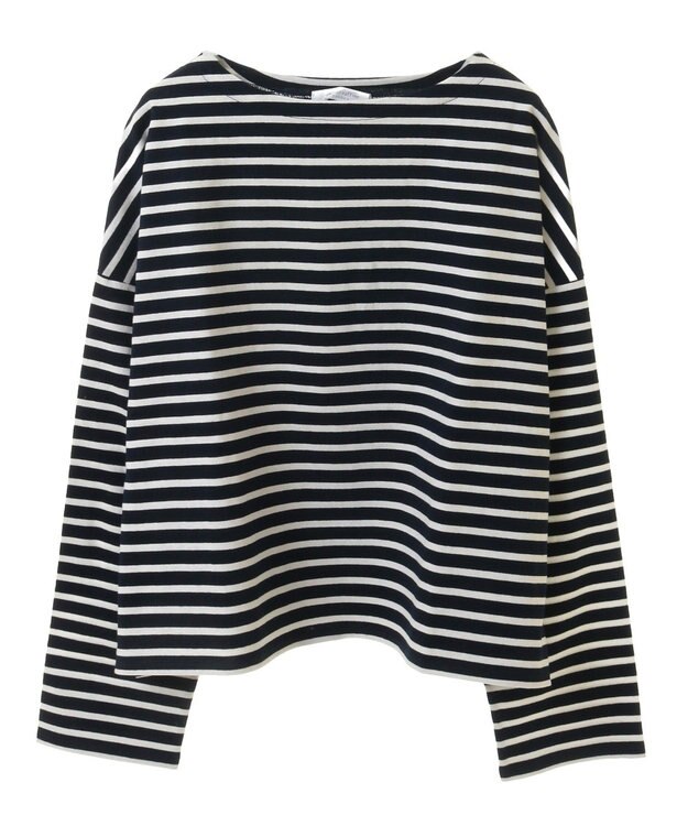 Green Parks ボックスシルエットボーダープルオーバー Dark Navy