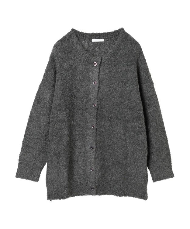 Green Parks ブークレゆるニットカーディガン Gray