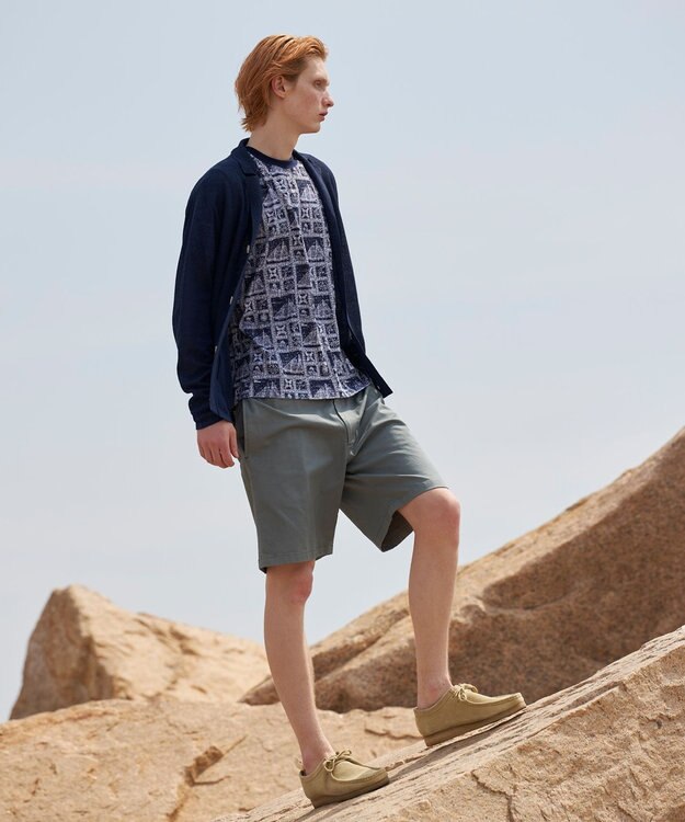 J.PRESS MEN Reyn spooner×J.PRESS 総柄クルーネック ポケットTシャツ ネイビー系5