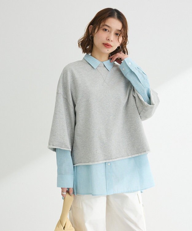 Green Parks ・ＳＵＧＡＲ　ＳＰＯＯＮ　７分袖ウラケスウェット Gray Mixture