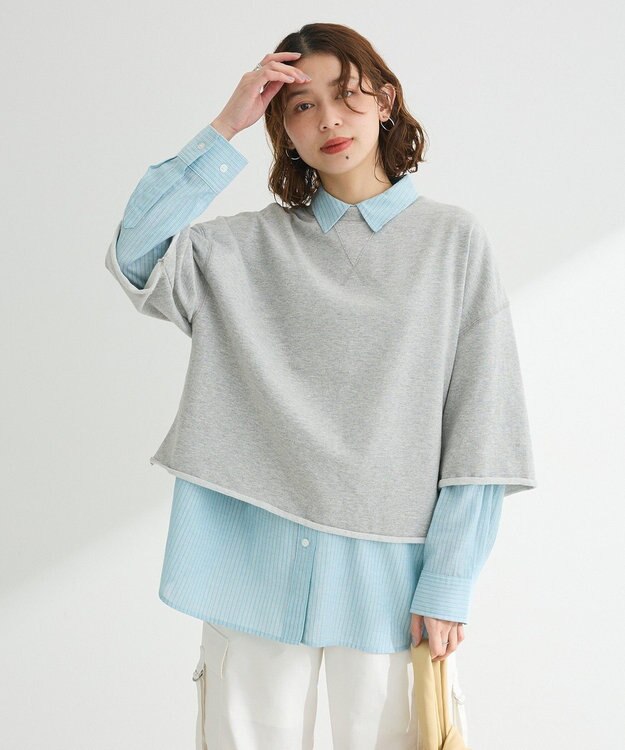 Green Parks ・ＳＵＧＡＲ　ＳＰＯＯＮ　７分袖ウラケスウェット Gray Mixture