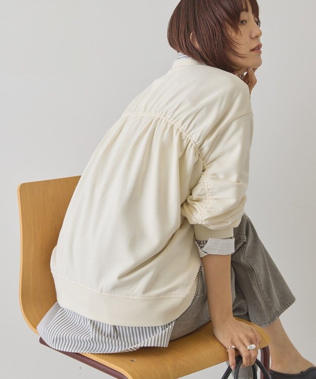 AMERICAN HOLIC バックギャザー裏毛スウェット Ivory