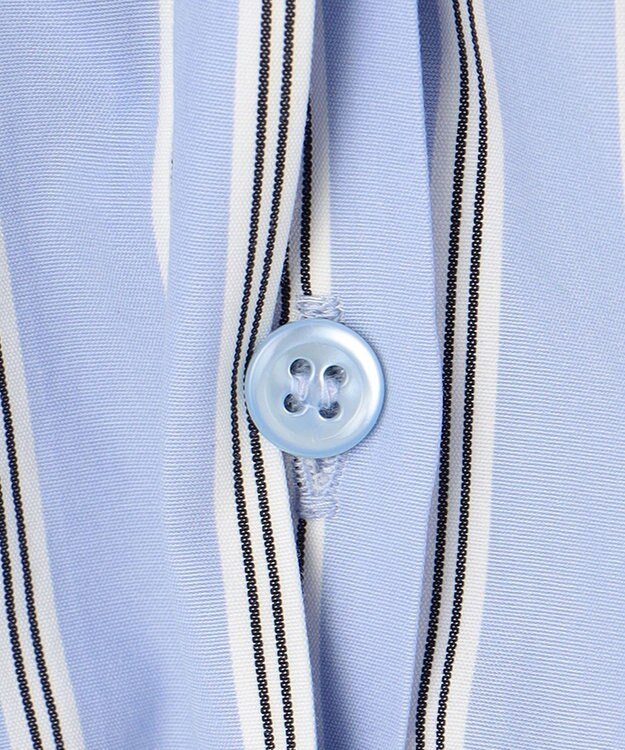 BEIGE， 【洗える】CROIX / コットンボウタイブラウス Sax St