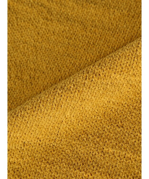 CRAFT STANDARD BOUTIQUE 洗えるモールニット配色プルオーバー Mustard