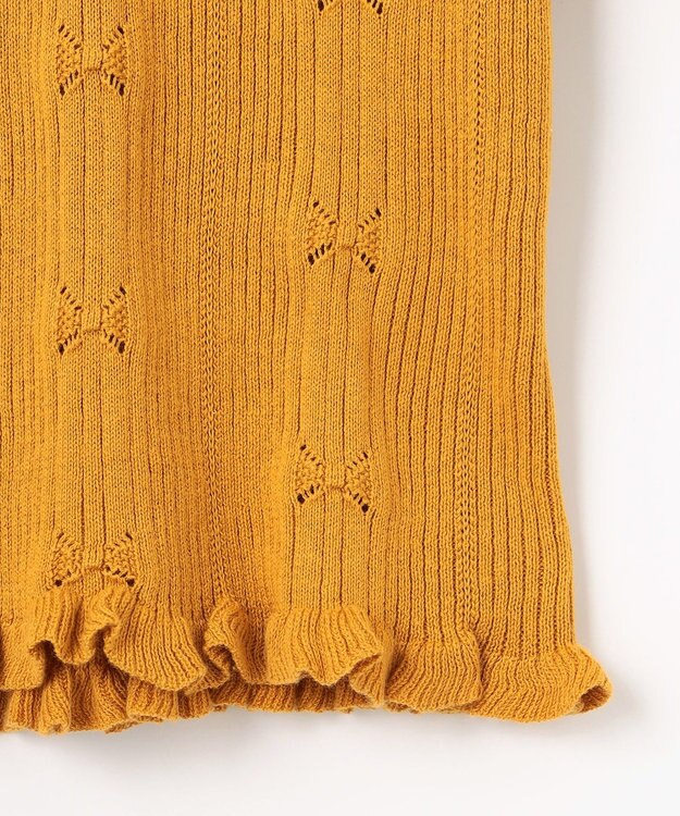 組曲 KIDS 【150-160㎝】リブニット マリーゴールド系