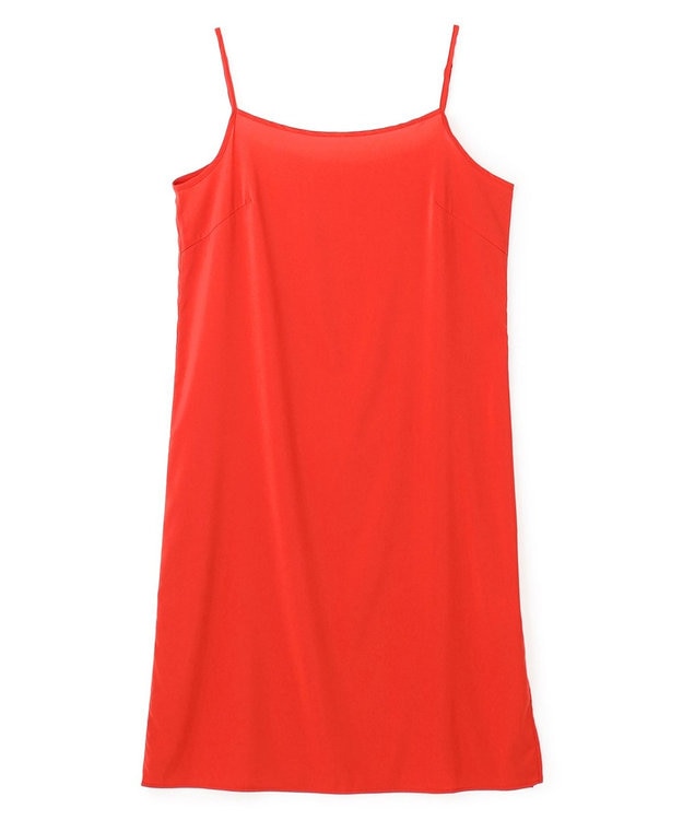 UNFILO ヴィンテージシアー ギャザーワンピース スカーレット