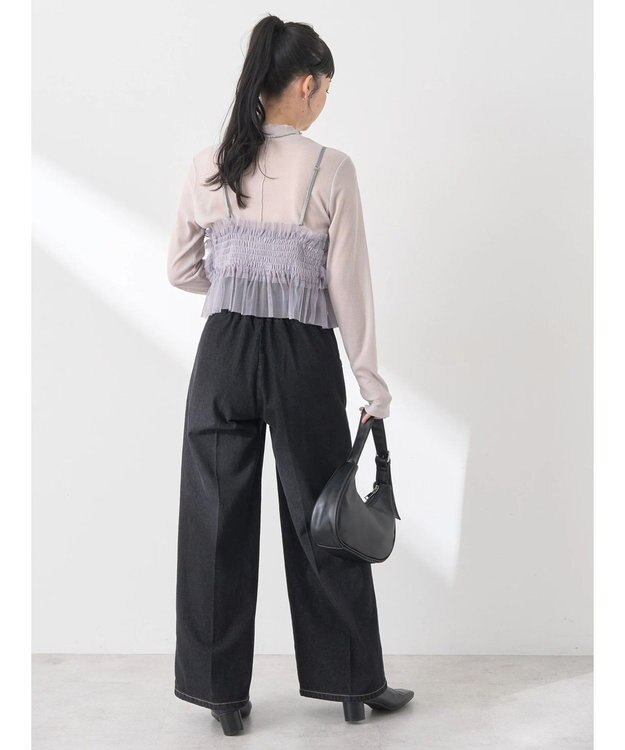 earth music&ecology シアーリブプルオーバー Light Gray