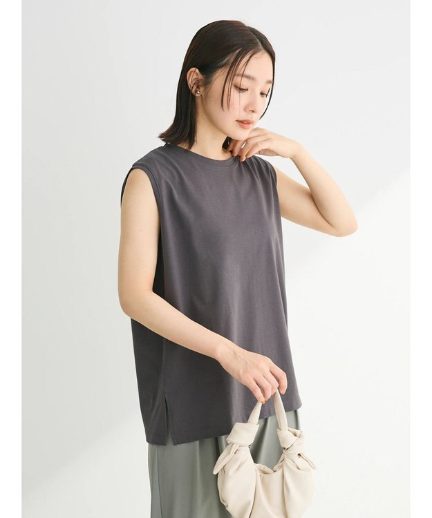 Green Parks 汗染み防止ノースリーブプルオーバー Dark Gray